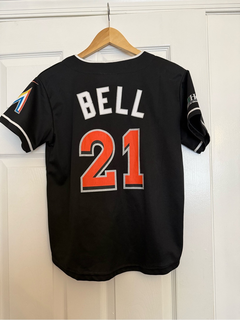 Miami Kids Black Baseball Jersey - Picture 2 of 4